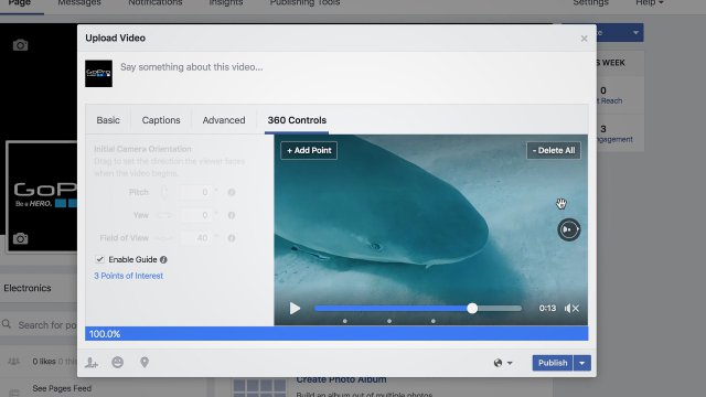 أدوات جديدة على فيس بوك تخص مقاطع فيديو 360 درجة facebook video (3)